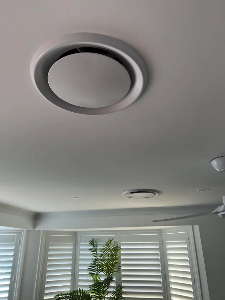 Jmax Air ducted aircon install with ceiling vents and zoning setup